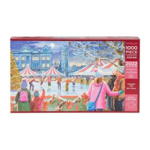 WHSmith 1000 Piece Skating At Christmas Panoramic Jigsaw Puzzle