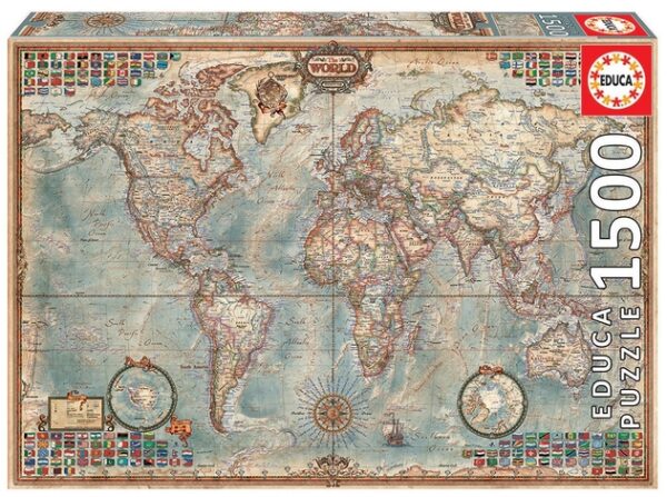 Educa Political Map of The World 1500 Piece Jigsaw Puzzle