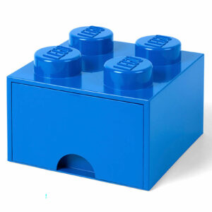 LEGO Storage 4 Knob Brick - 1 Drawer (Bright Blue)