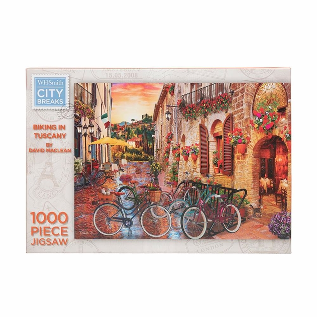 WHSmith Biking In Tuscany 1000 Piece Jigsaw Puzzle