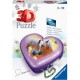3D Puzzle - Heart Box - Horses