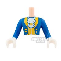 Product shot LEGO Disney Princess Mini Figure Torso - Blue Coat with Yellow Trim