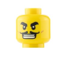 Product shot LEGO Minifigure Head Moustache and Bandage