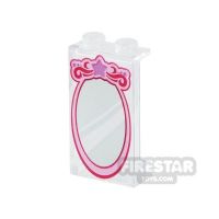 Product shot Printed Panel 1 x 2 x 3 - Pink Outline Mirror