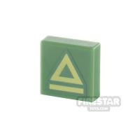 Product shot Printed Tile 1x1 Triangle and Line
