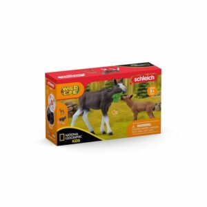 Schleich Moose with Calf National Geographic Kids