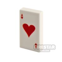 Product shot Custom Printed Tile 1x2 Ace of Hearts