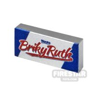 Product shot Custom Printed Tile 1x2 Bricky Ruth Chocolate
