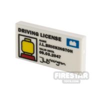 Product shot Custom Printed Tile 1x2 Driving Licence