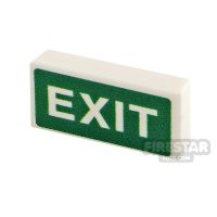 Product shot Custom Printed Tile 1x2 Exit Sign