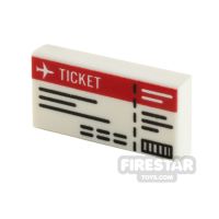 Product shot Custom Printed Tile 1x2 Plane Ticket