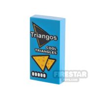 Product shot Custom Printed Tile 1x2 Triangos Cool Original