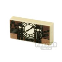 Product shot Custom Printed Tile 1x2 Western Clocktower Photograph