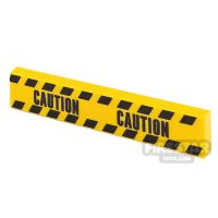 Product shot Custom Printed Tile 1x4 Yellow Tape Caution