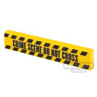 Product shot Custom Printed Tile 1x4 Yellow Tape Crime Scene