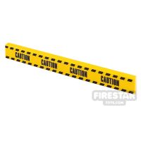 Product shot Custom Printed Tile 1x8 Yellow Tape Caution