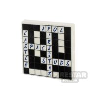 Product shot Custom Printed Tile 2x2 Crossword