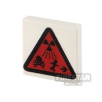 Product shot Custom Printed Tile 2x2 Radioactive Triangle