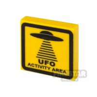 Product shot Custom Printed Tile 2x2 UFO Sign