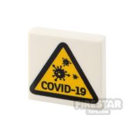Product shot Custom Printed Tile 2x2 Virus Sign