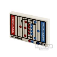 Product shot Custom Printed Tile 2x3 American Football Tactics Board