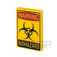 Product shot Custom Printed Tile 2x3 Biohazard Sign