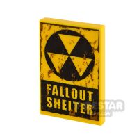 Product shot Custom Printed Tile 2x3 Fallout Shelter Dirt Stains