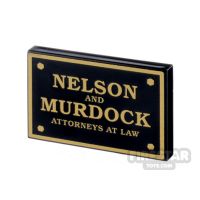 Product shot Custom Printed Tile 2x3 Nelson and Murdock Plaque