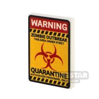 Product shot Custom Printed Tile 2x3 Quarantine