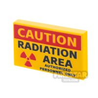 Product shot Custom Printed Tile 2x3 Radiation Sign