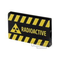 Product shot Custom Printed Tile 2x3 Radioactive Sign