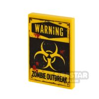 Product shot Custom Printed Tile 2x3 Zombie Outbreak Blood Stains