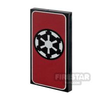 Product shot Custom Printed Tile 2x4 SW Dark Red Imperial Banner
