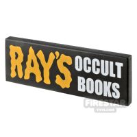 Product shot Custom Printed Tile 2x6 Rays Occult Book Shop Sign