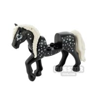 Product shot LEGO Animal Minifigure Horse with Braided Mane Spots