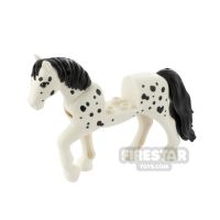 Product shot LEGO Animal Minifigure Horse with Moulded Tail and Mane Spots