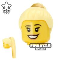 Product shot LEGO Hair - Long High Ponytail - Bright Light Yellow