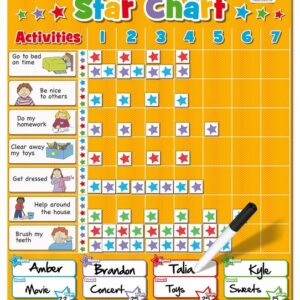 Magnetic Star Reward Activity Chart Educational Game