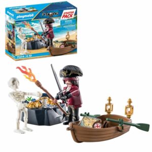 PLAYMOBIL 71254 Starter Pack Pirate with Rowboat