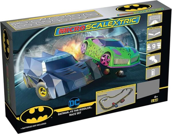 Micro Scalextric Batman vs The Riddler Set Battery Powered Race Set
