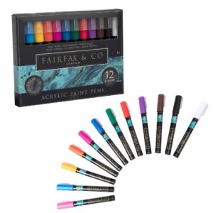 FairFax & Co Deluxe Acrylic Paint Pen Set - 12 Pens