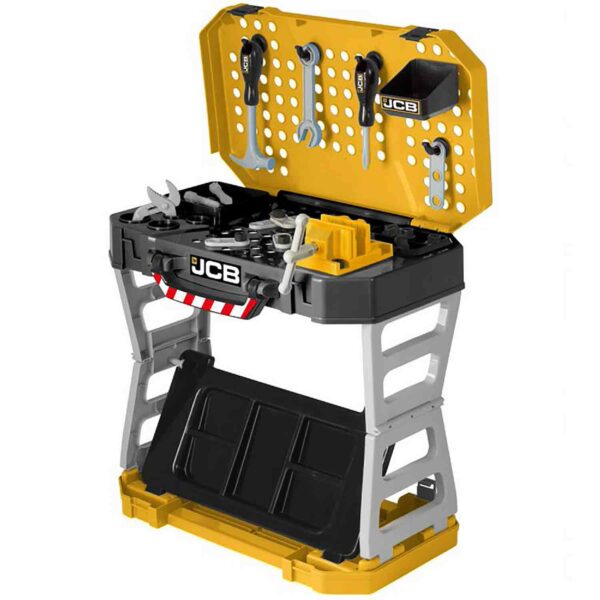 JCB Pop-Up Kids Toy Workbench with Tools