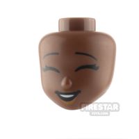 Product shot LEGO Mini Doll Head Closed Eyes with Open Mouth Smile