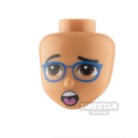Product shot LEGO Mini Doll Head Open Mouth with Tongue and Glasses