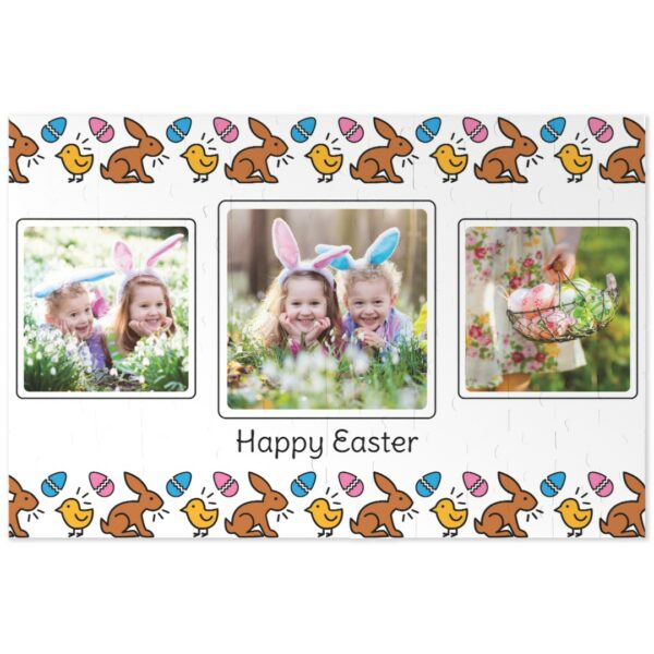 Personalised Jigsaw | Bunny And Eggs | 112 Pieces | Photo Jigsaw | Make Your Own Jigsaw | Easy To Create | Photo Gift | ASDA photo