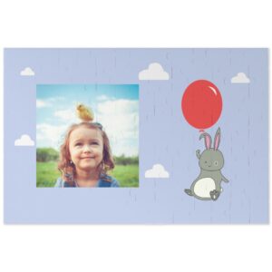 Personalised Jigsaw | Bunny Balloon | 112 Pieces | Photo Jigsaw | Make Your Own Jigsaw | Easy To Create | Photo Gift | ASDA photo