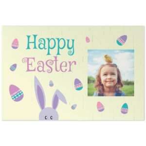 Personalised Jigsaw | Happy Easter Peeking Bunny | 112 Pieces | Photo Jigsaw | Make Your Own Jigsaw | Easy To Create | Photo Gift | ASDA photo