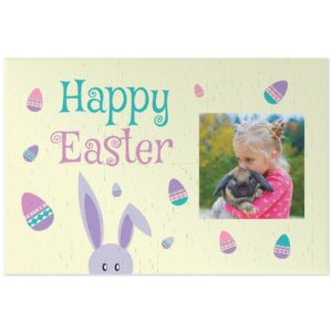 Personalised Jigsaw | Happy Easter Peeking Bunny | 266 Pieces | Photo Jigsaw | Make Your Own Jigsaw | Easy To Create | Photo Gift | ASDA photo