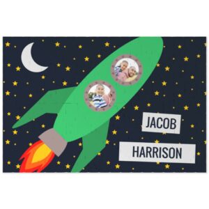 Personalised Jigsaw | Rocket Ship | 266 Pieces | Photo Jigsaw | Make Your Own Jigsaw | Easy To Create | Photo Gift | ASDA photo