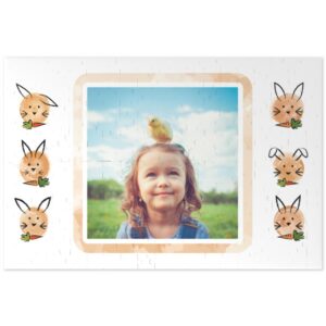 Personalised Jigsaw | Watercolour Bunnies | 266 Pieces | Photo Jigsaw | Make Your Own Jigsaw | Easy To Create | Photo Gift | ASDA photo